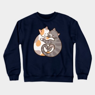 Cute cat hug Crewneck Sweatshirt